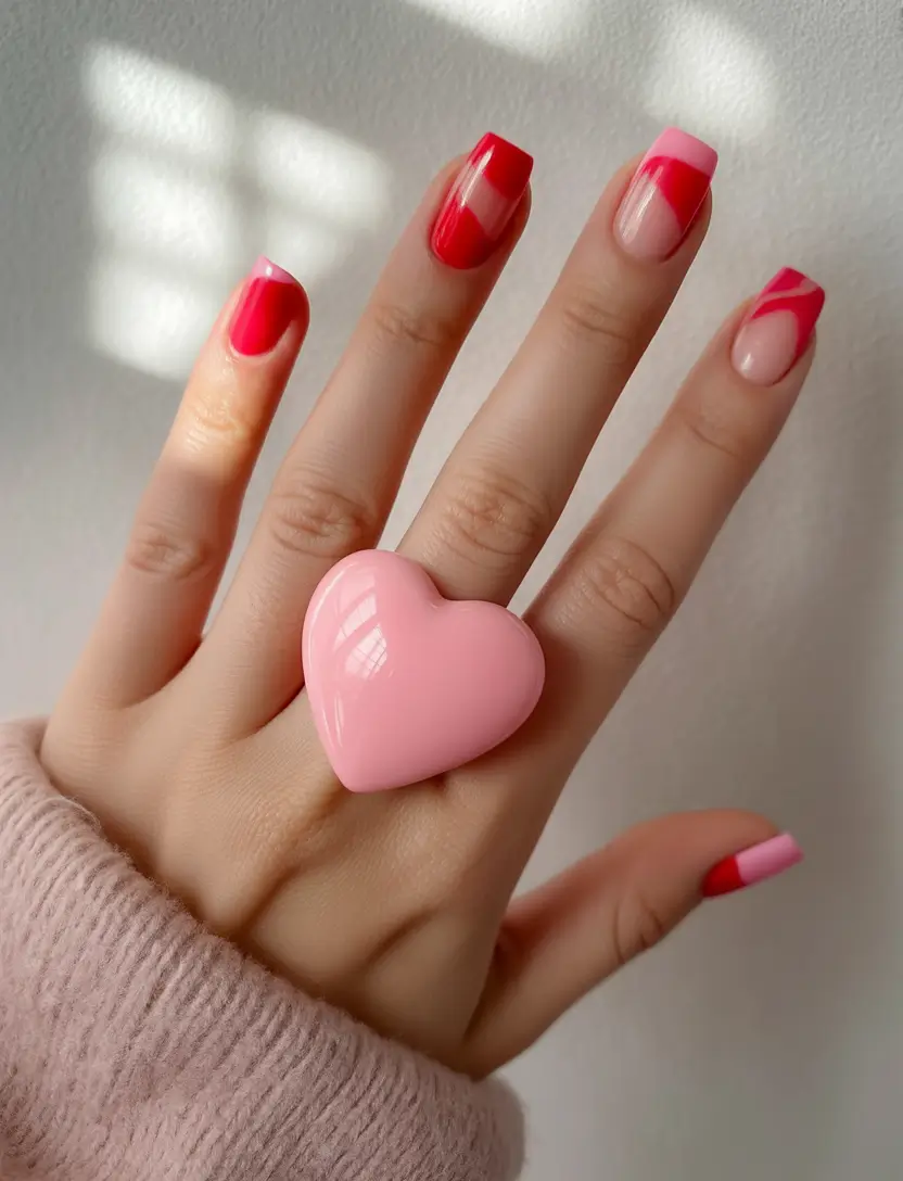 Cutest Nail Ideas for Summer 2025 Pop Art Pinks in Graphic Shapes