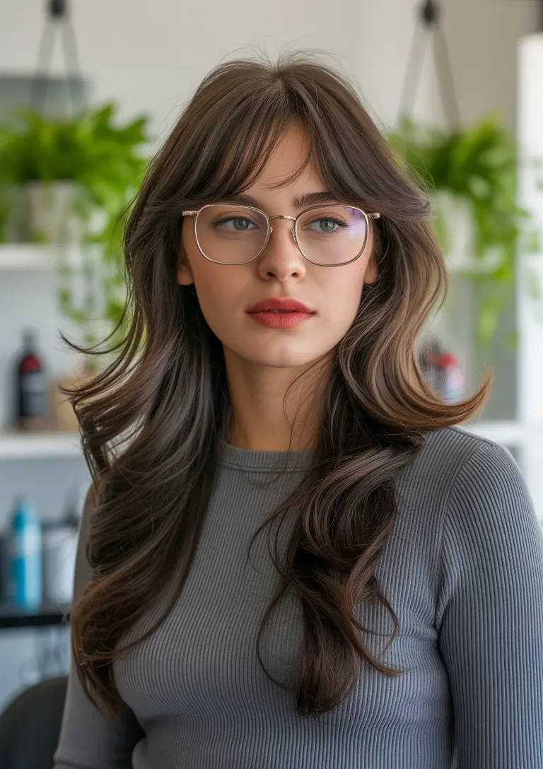 Flattering Haircuts for Round Faces - Summer Looks 2025+Face-Framing Flicks and Wispy Layers
