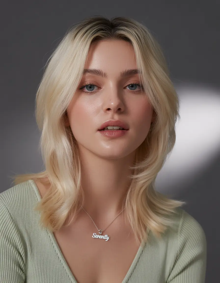 Flattering Haircuts for Round Faces - Summer Looks 2025+Choppy Light Blonde Shag