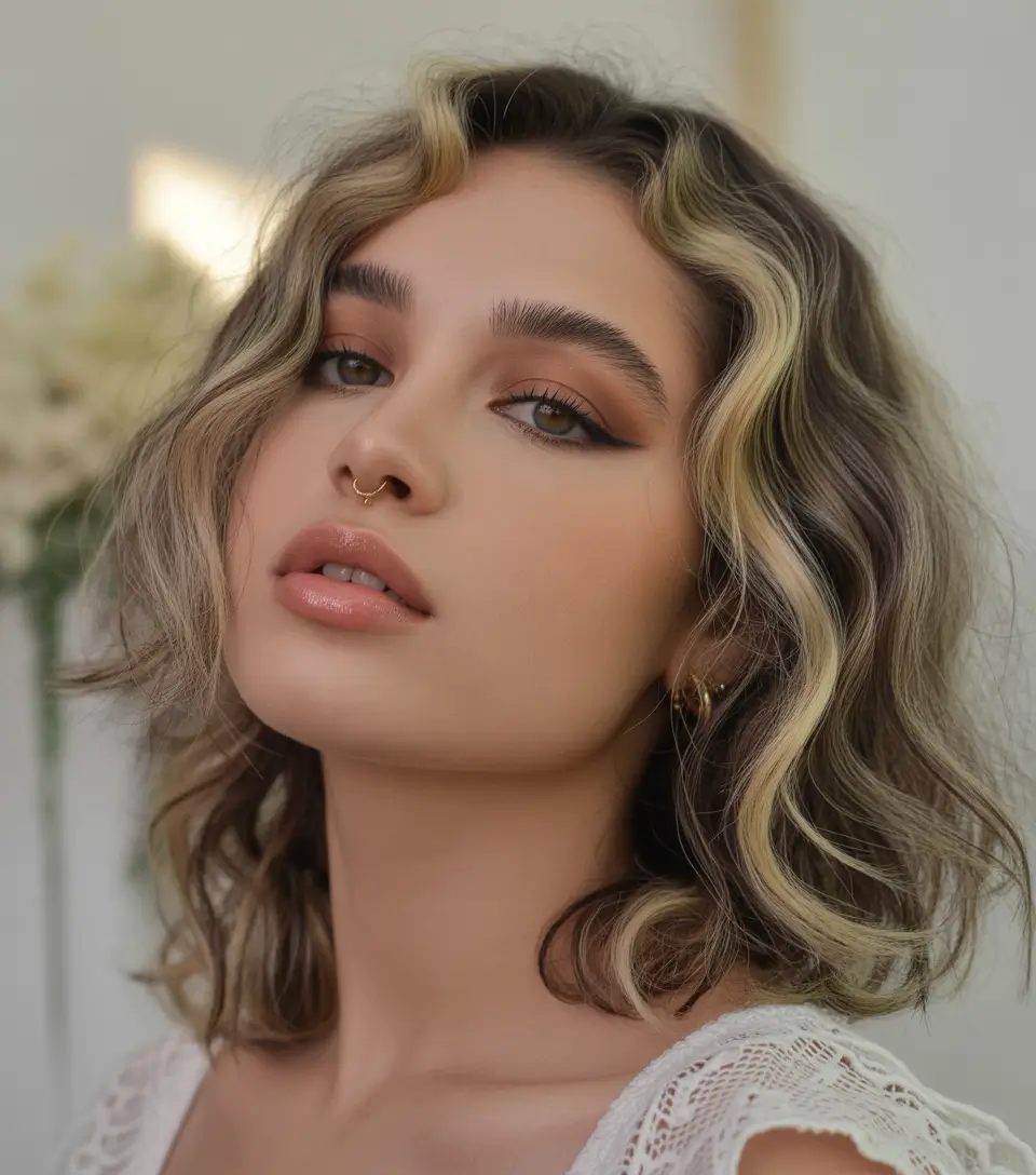 Flattering Haircuts for Round Faces - Summer Looks 2025+Dimensional Bob with Soft Waves