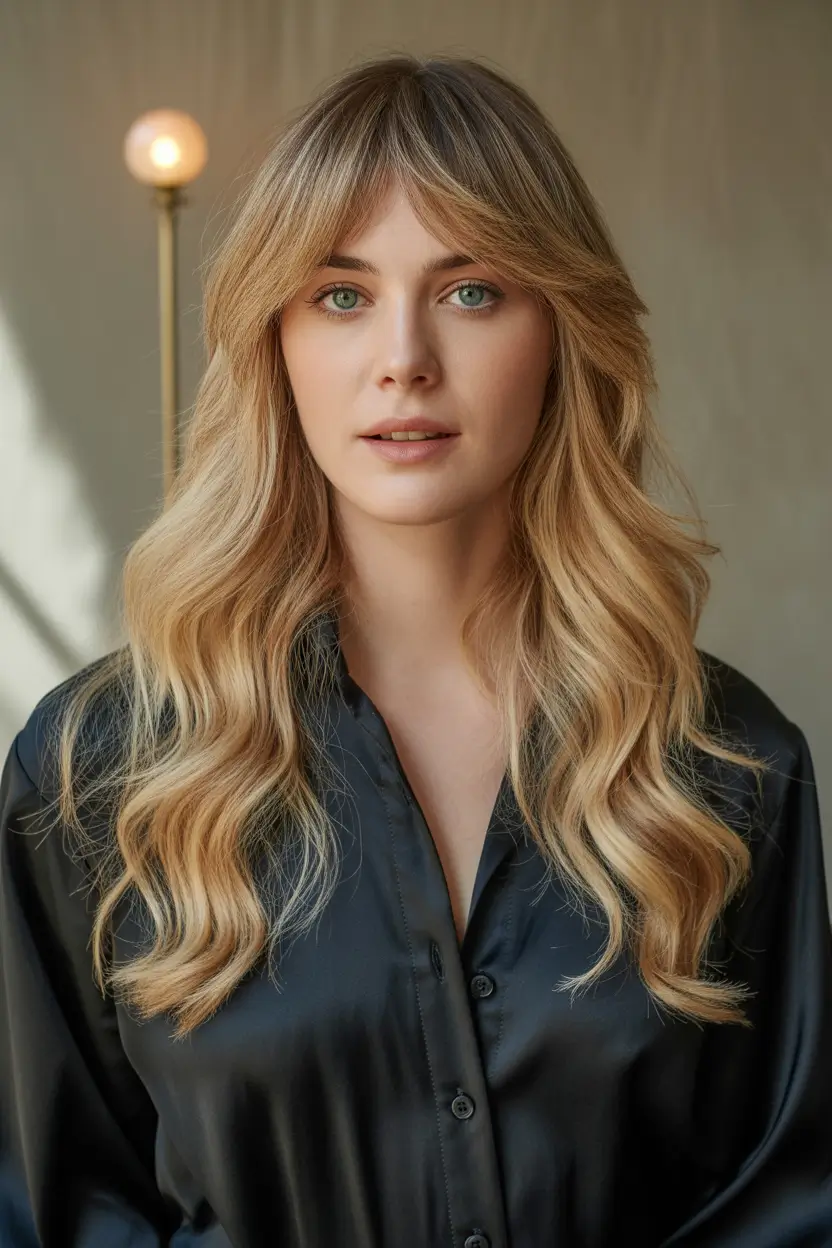 Flattering Oval-Face Haircuts to Try Waves, Warmth & Grown-Up Curtain Bangs