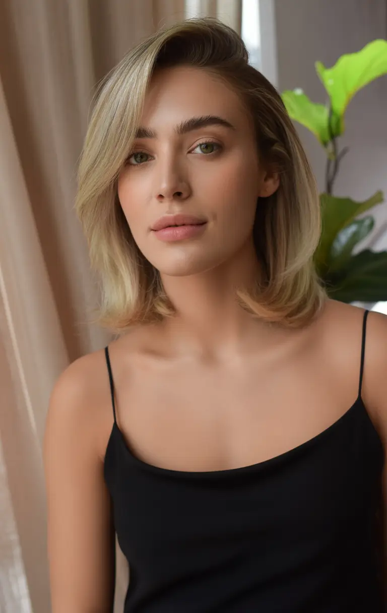 Flattering Oval-Face Haircuts to Try Summer 2025 Trends+Softly Swept Lob with Volume