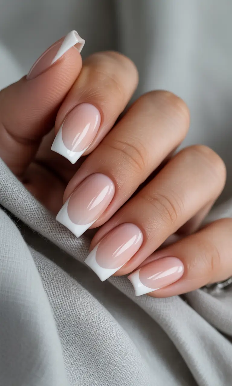 French Tip Nails with a Summer 2025 Twist - Classic Chic in Crisp White