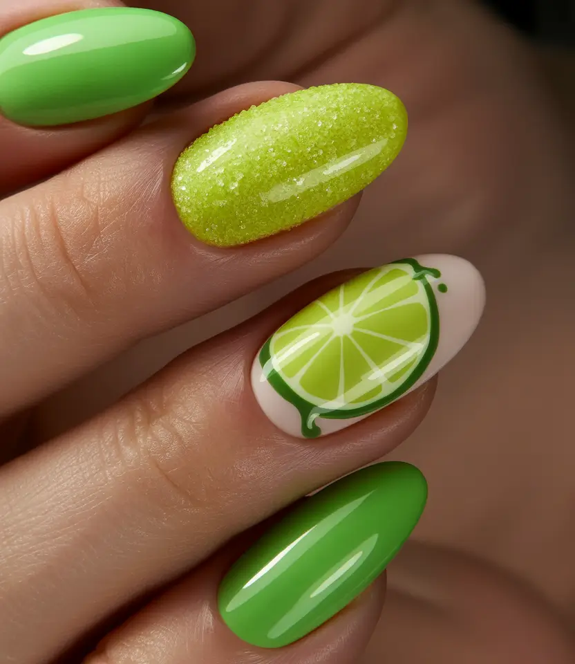 Fresh Green Nails for Summer 2025+Sugar Lime Fantasy