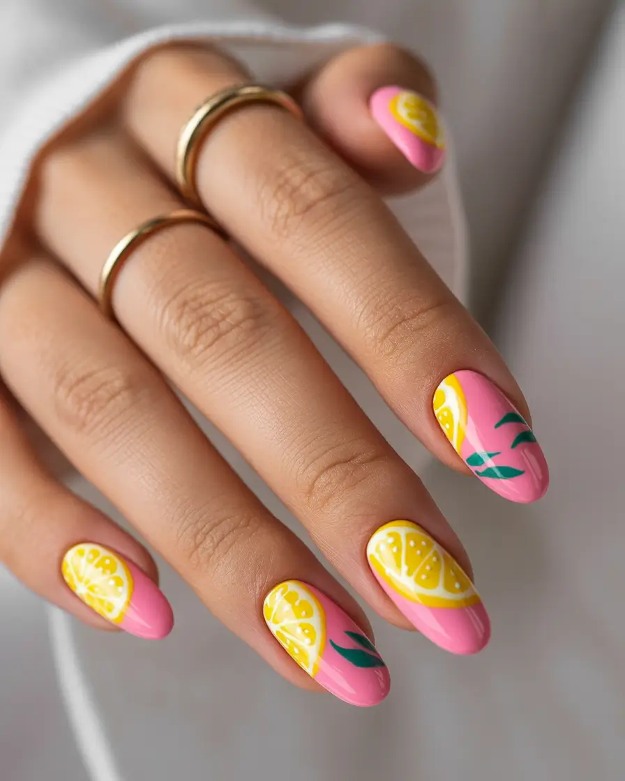 Fresh Nail Ideas to Try This May 2025 Citrus Lemon Design