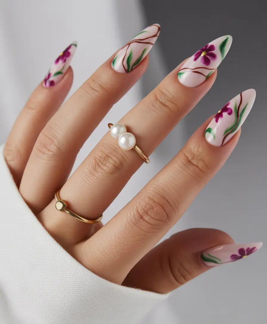 Fresh Nail Ideas to Try This May 2025 Floral Blossom Design