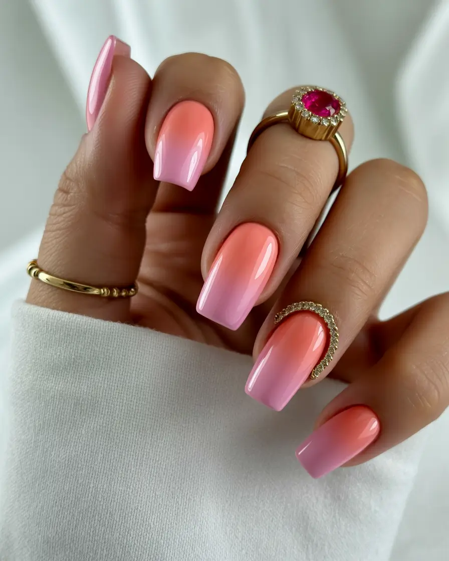 Fresh Nail Ideas to Try This May 2025 - Peachy Ombre Perfection