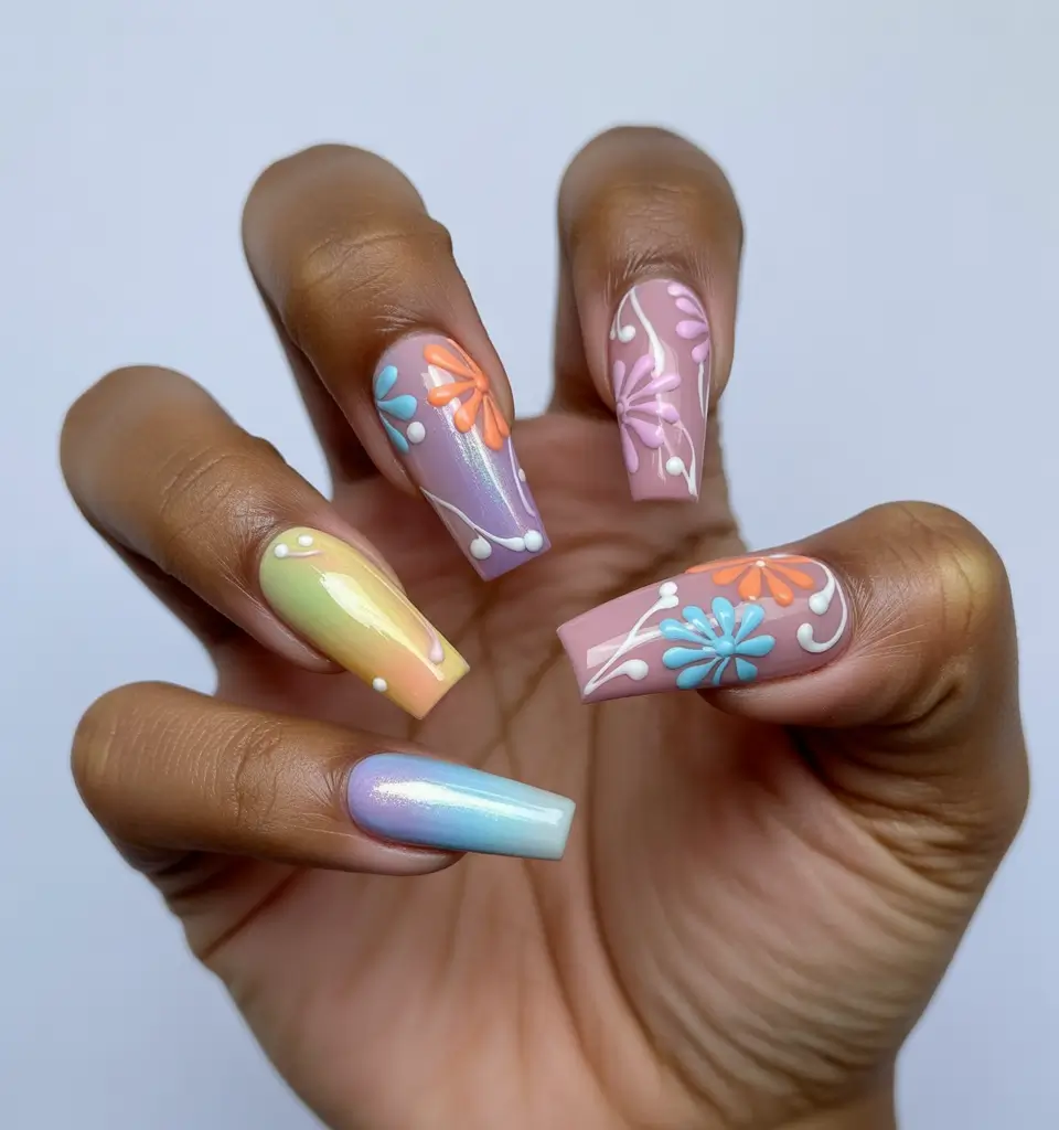 Fresh Nail Inspo for Summer 2025 Pastel Party Mix