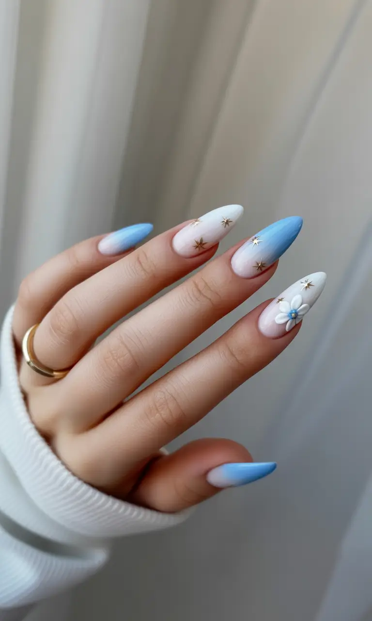 Fresh Nail Inspo for Summer 2025 Celestial Tips & Cotton Candy Fade