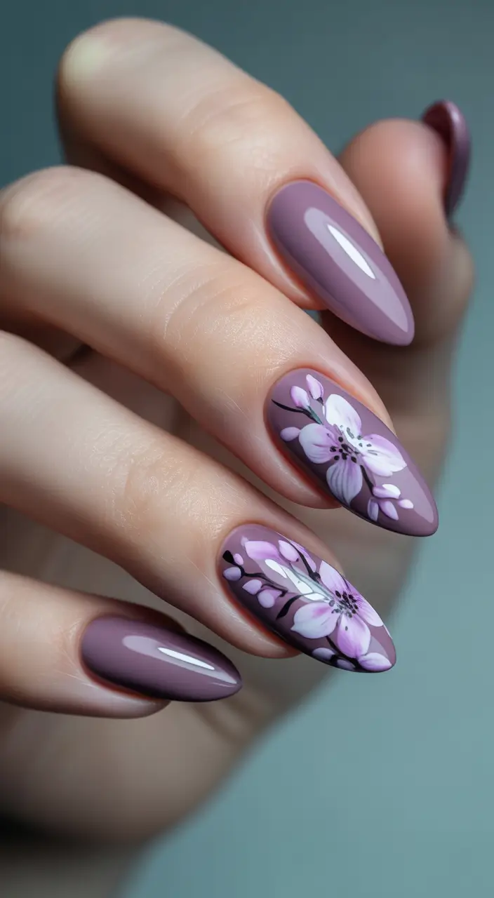 Fresh Nail Inspo for Summer 2025 Orchid Bloom in Mauve
