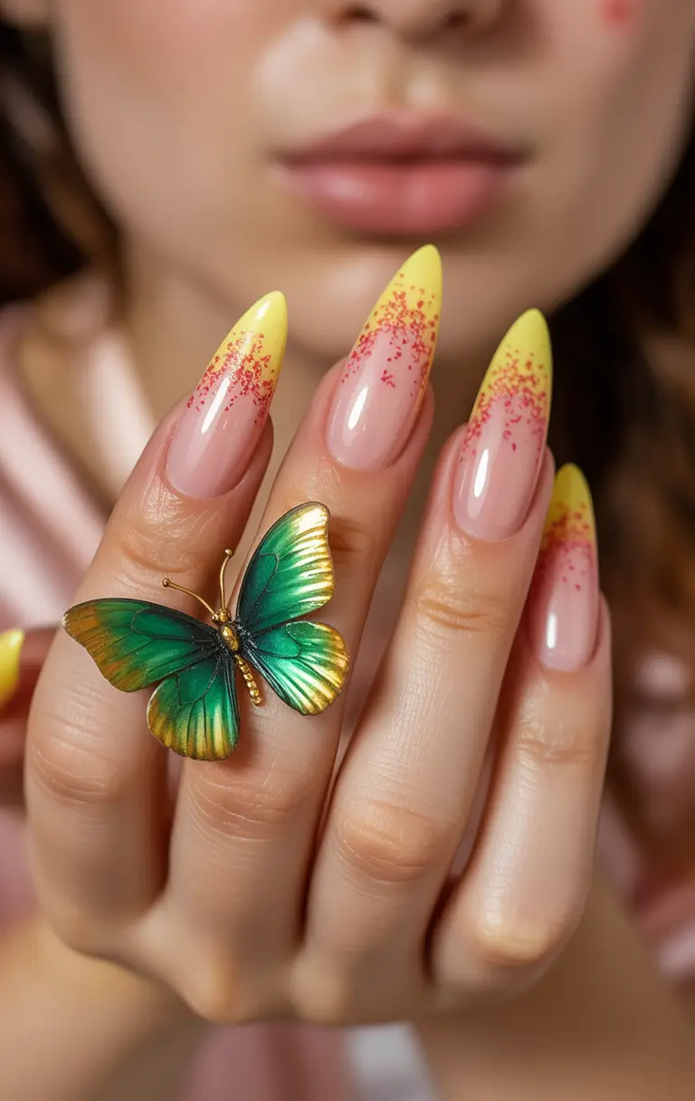Fresh Nail Inspo for Summer 2025 Sunset Spritz