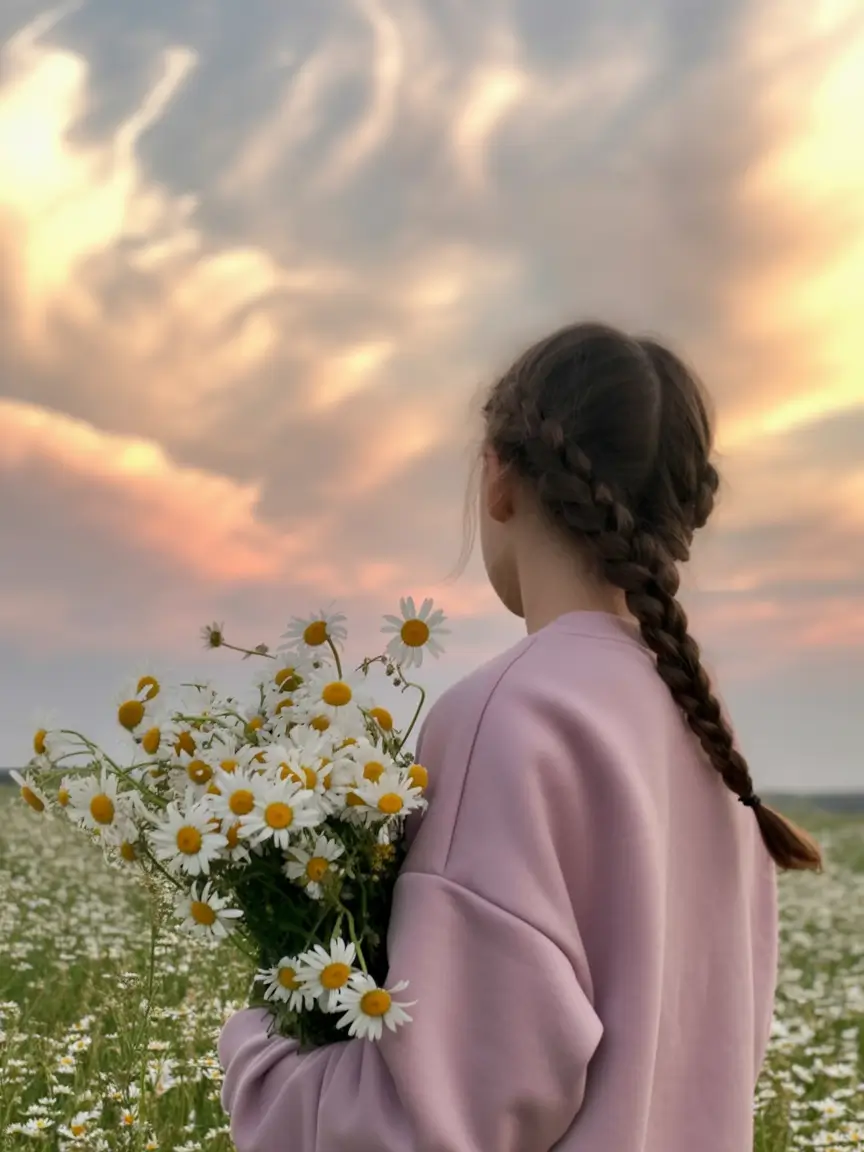 Fresh Summer Hairstyles for Teen Girls 2025+Soft Back Braid for Cottagecore Vibes