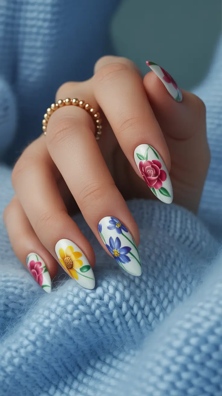 Fun Summer Nail Art Ideas 2025 Bold Bloom Garden