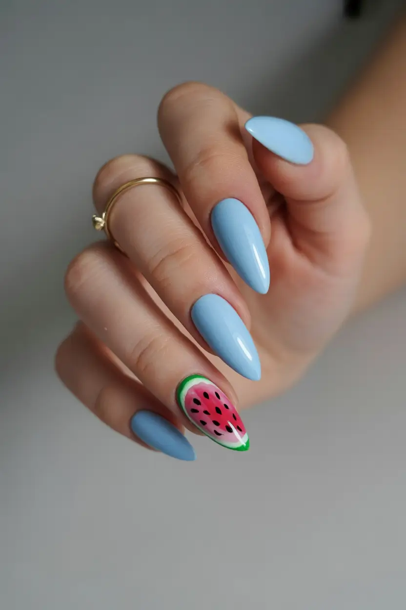 Fun Summer Nail Art Ideas 2025 Watermelon Dream