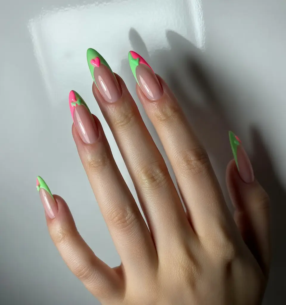 Glossy Gel Nail Designs for Summer 2025 - Neon Jungle