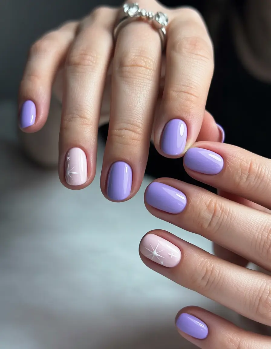 Glossy Gel Nail Designs for Summer 2025 Lavender Elegance