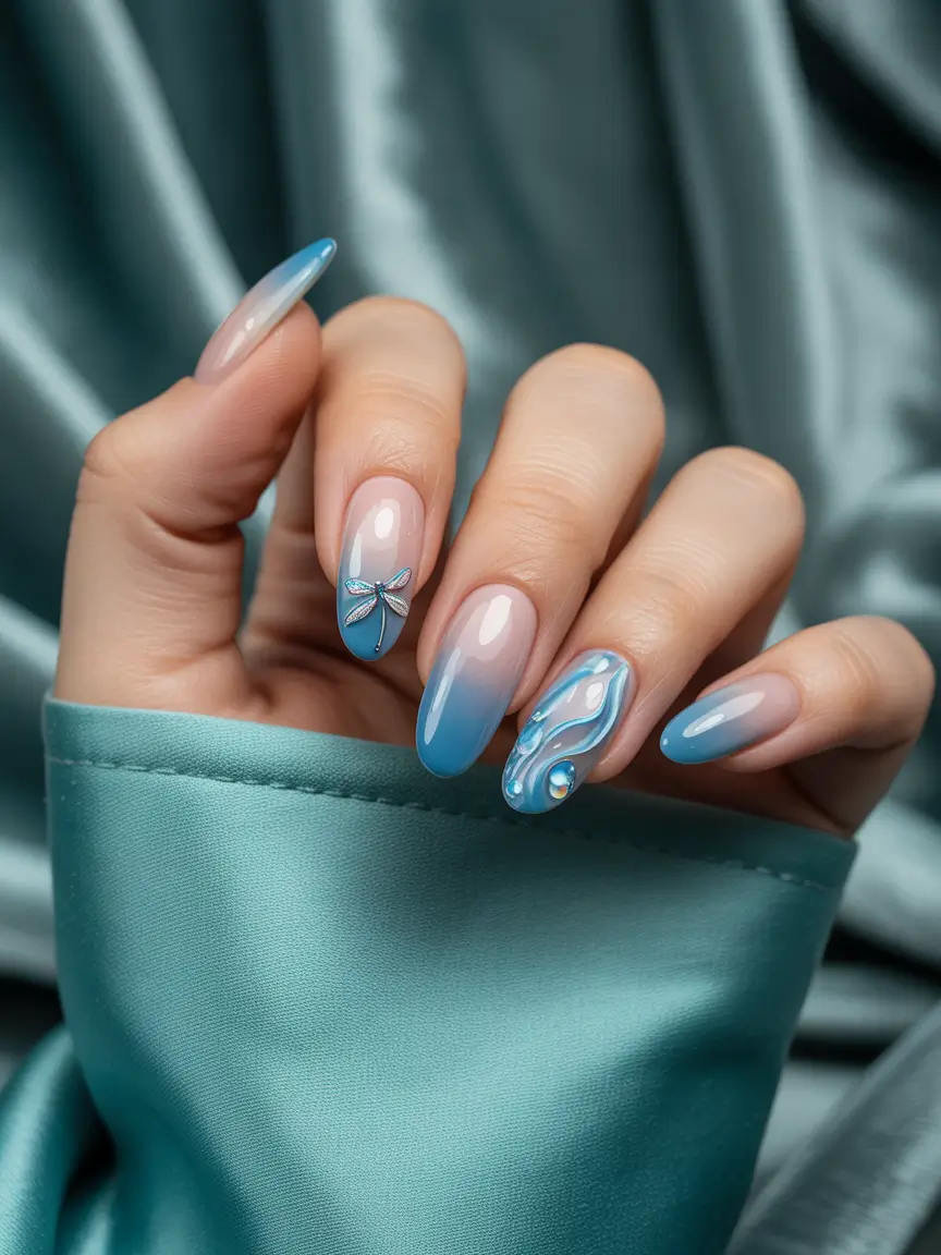 Hawaii Nail Inspo You’ll Love in 2025 Ocean Breeze on Gel Gloss