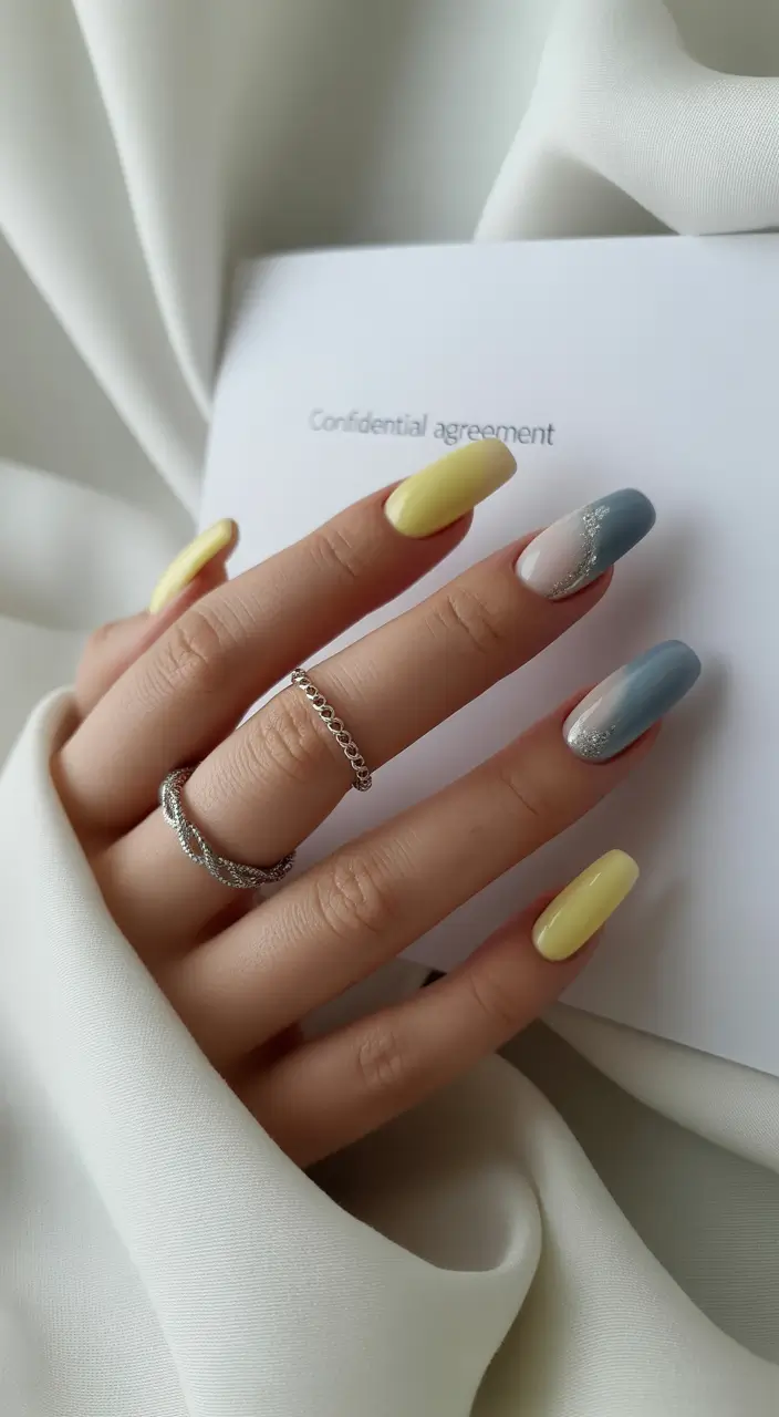 June 2025 Nail Colors Everyone’s Wearing Sunset Pastels with a Touch of Sparkle