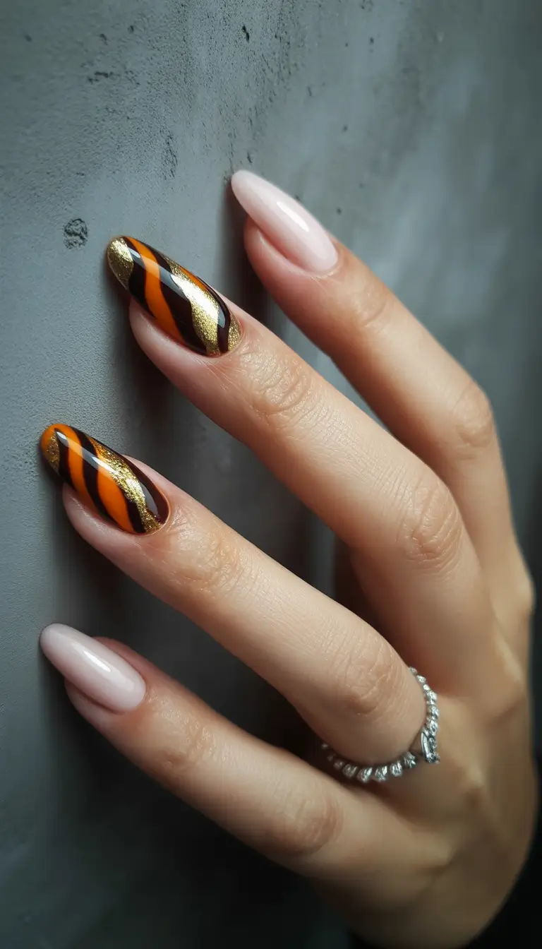 June 2025 Nail Colors Everyone’s Wearing - Tiger Stripes Luxe