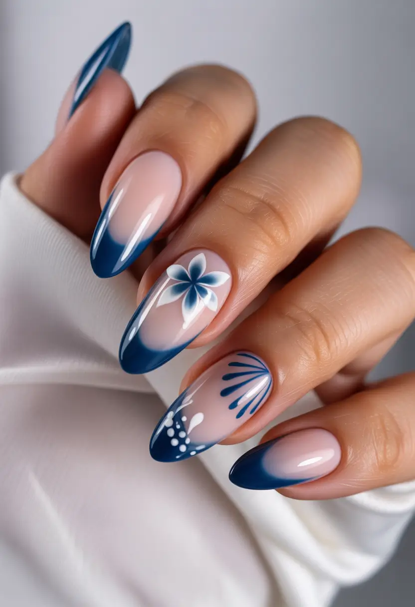 June 2025 Nail Colors Everyone’s Wearing Bold Midnight Blossoms