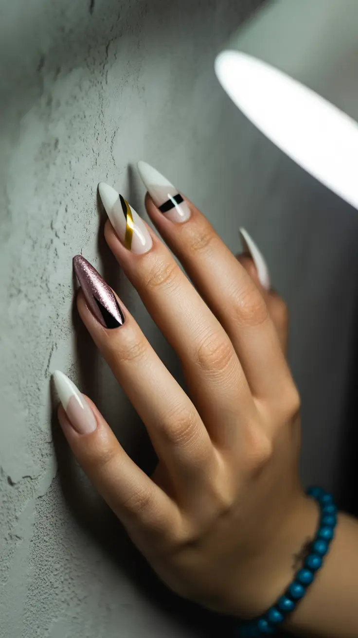 June 2025 Nail Colors Everyone’s Wearing - Geometric Elegance
