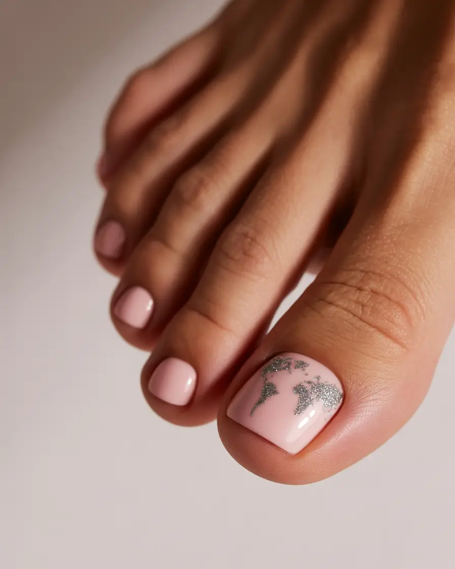 June 2025 Toe Nails for Sandal Season Pink Stardust Dreams