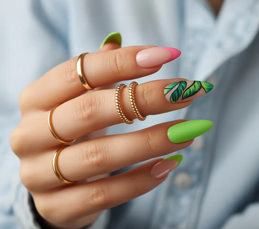 Long Summer Nail Inspo You’ll Love 2025 Tropical Garden Play