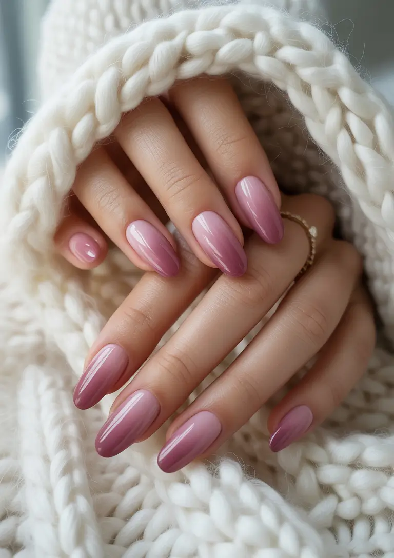 Oval Nail Inspo for Summer 2025 Looks - Rosewood Ombré Realness