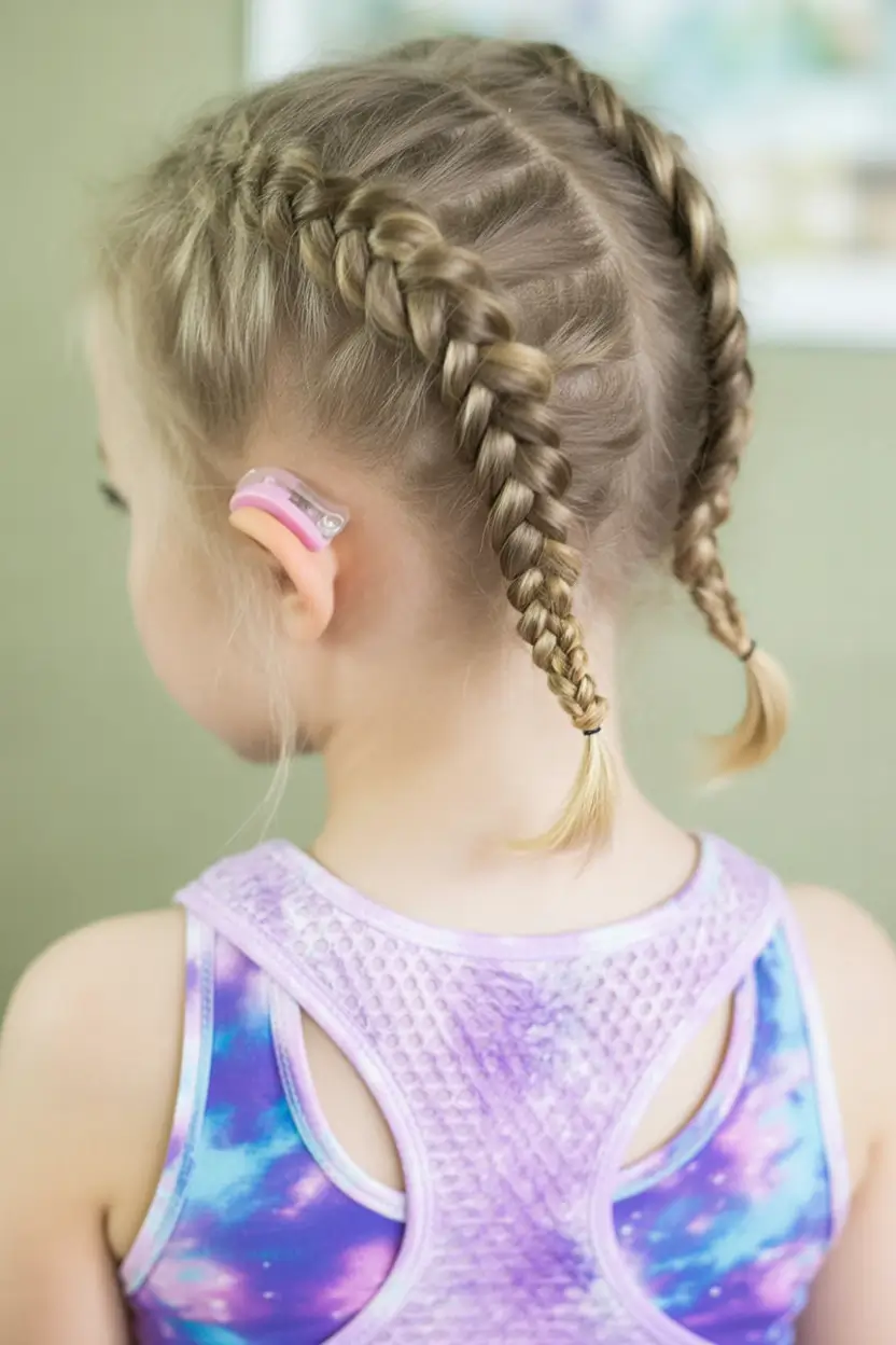 Practical Summer Swimming Hairstyles 2025 Mini Braids for Little Pool Champions