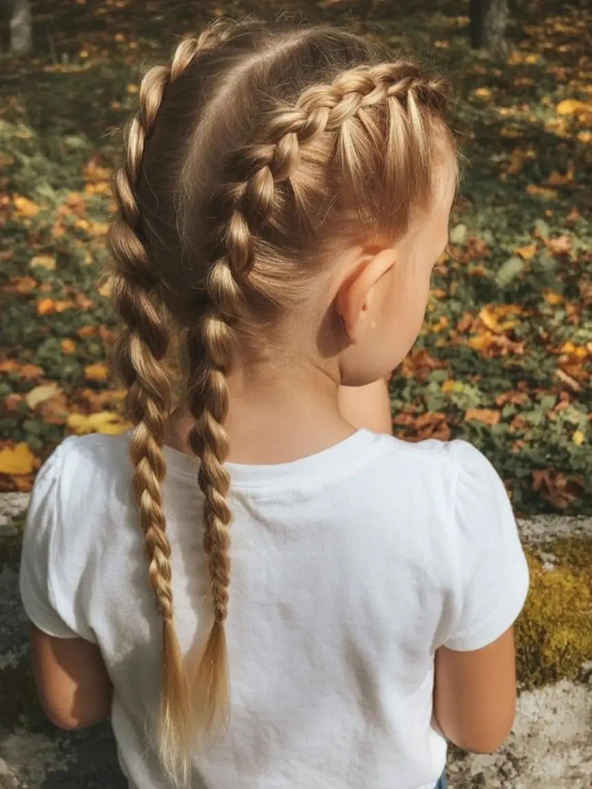 Practical Summer Swimming Hairstyles 2025 - Classic Twin Braids for Sun-Chasing Littles