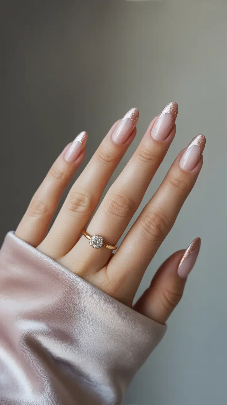 Prettiest Pink Nails for Summer 2025 Glitter-Dipped Elegance