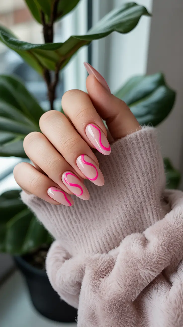 Prettiest Pink Nails for Summer 2025 Retro Waves with Modern Shine