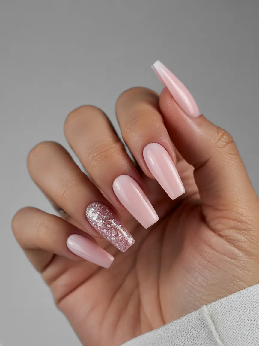 Prettiest Pink Nails for Summer 2025 Bubblegum Glam with Glitter Pop