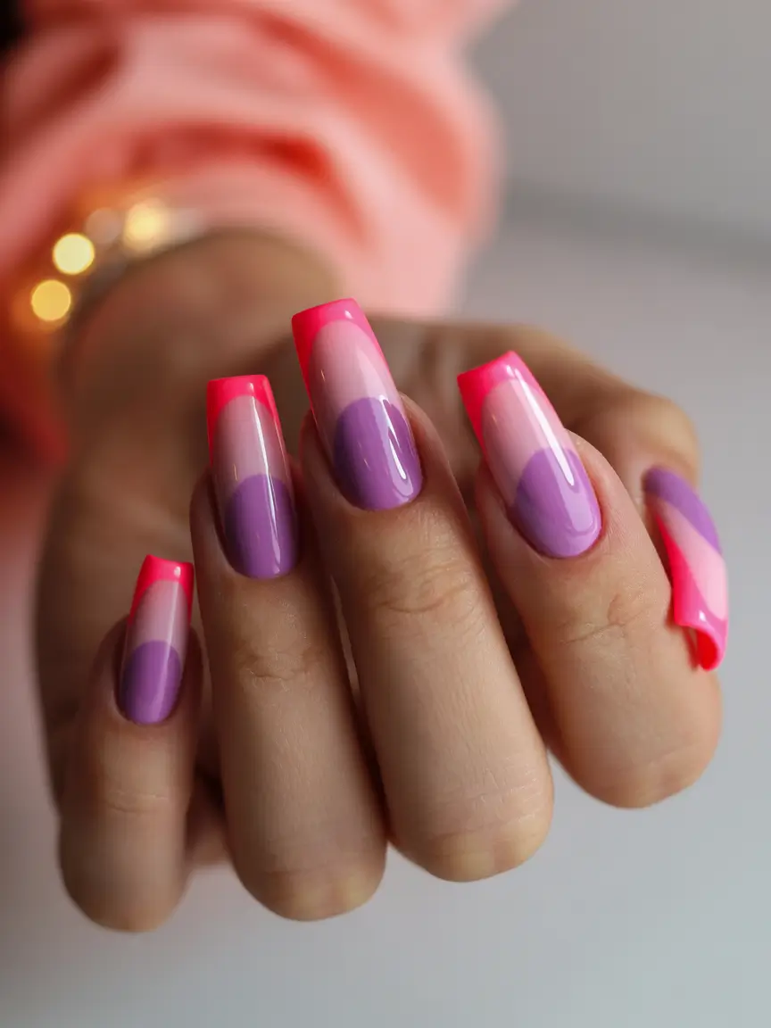 Prettiest Pink Nails for Summer 2025 Retro Groovy Vibes With a Modern Twist