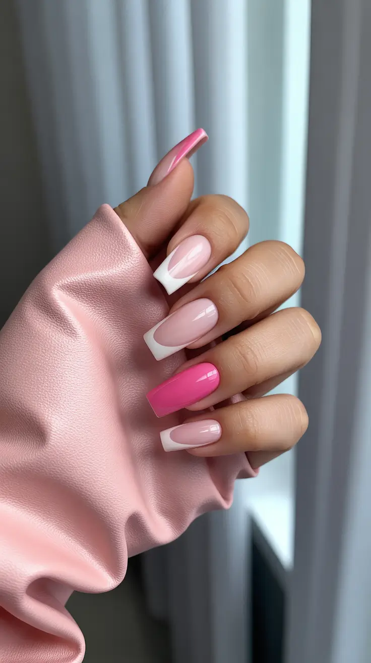 Prettiest Pink Nails for Summer 2025 Classic French With a Rosy Kick
