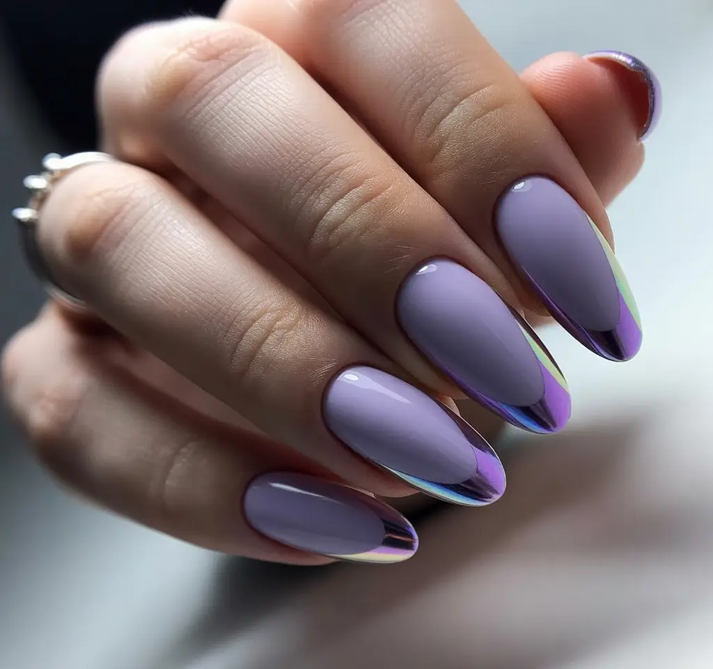 Purple Summer Nails You’ll Love in 2025 Chrome-Tipped Lilac for the Futurist