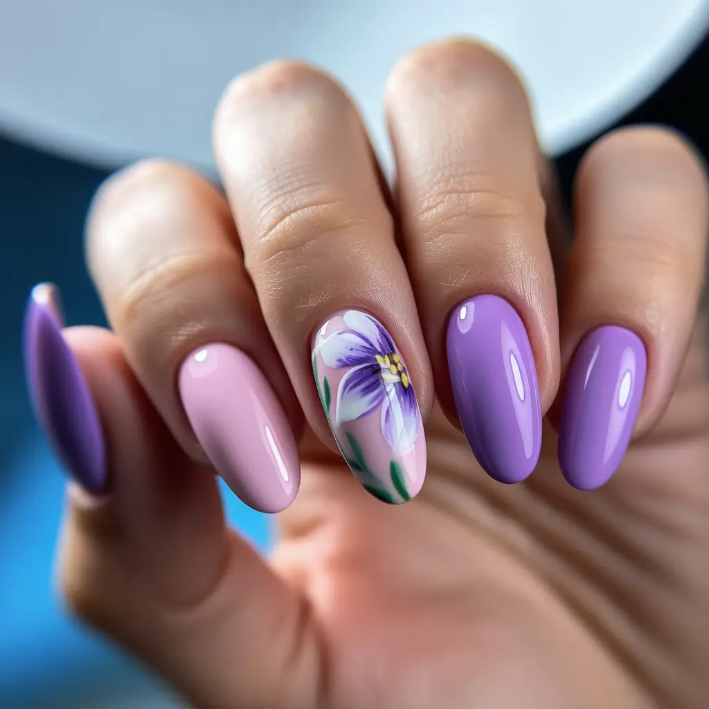 Purple Summer Nails You’ll Love in 2025 Purple and Pink with a Petal Pop