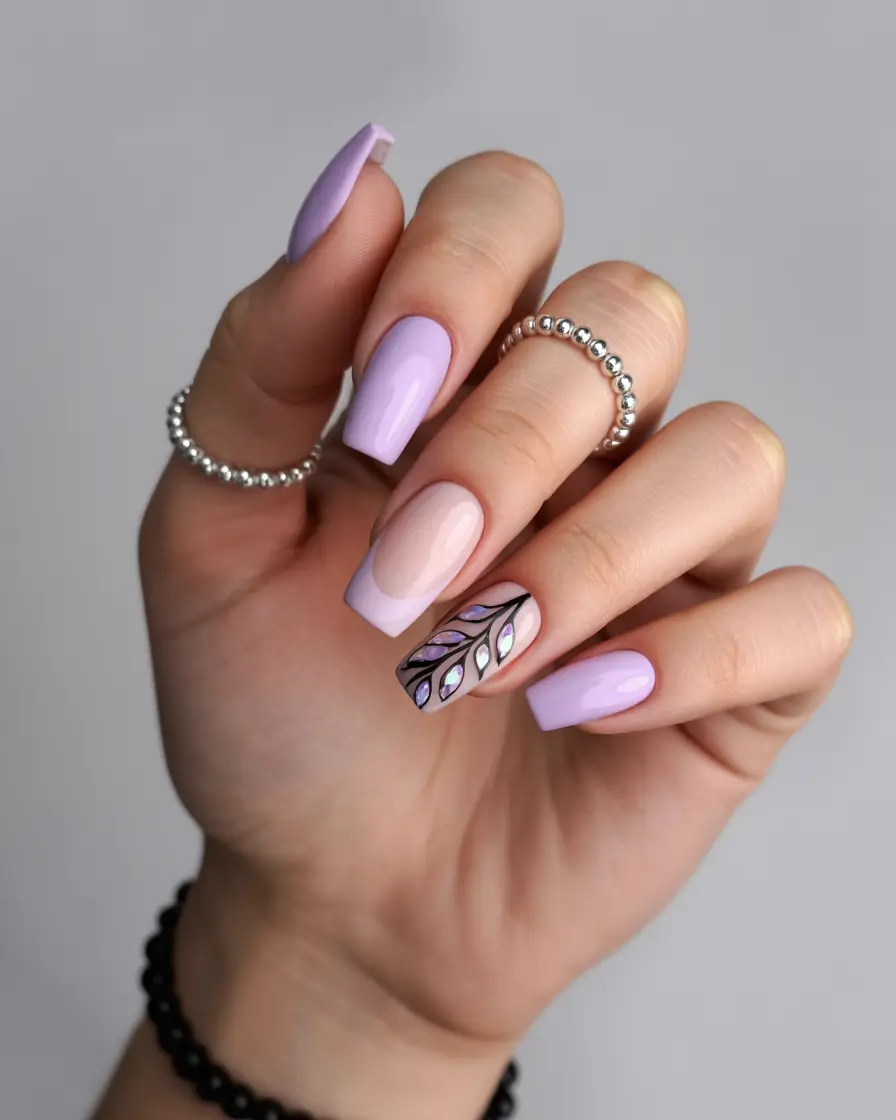 Purple Summer Nails You’ll Love in 2025+Glossy Petals & Holographic Hints