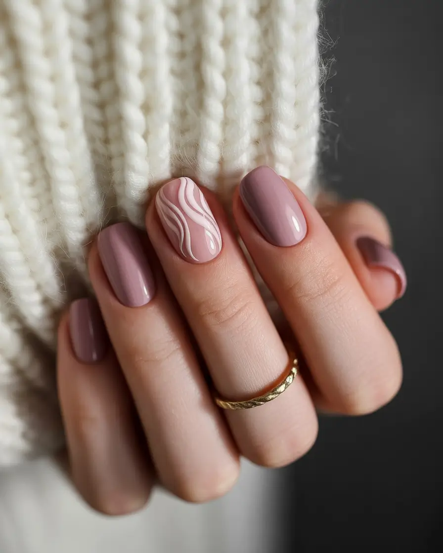 Round Summer Nails That Slay in 2025 Mauve Mood With Sculpted Accents