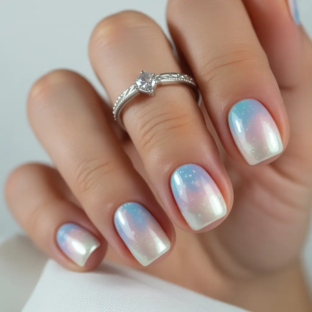 Round Summer Nails That Slay in 2025 Dreamy Pastel Chrome for Galaxy Girls