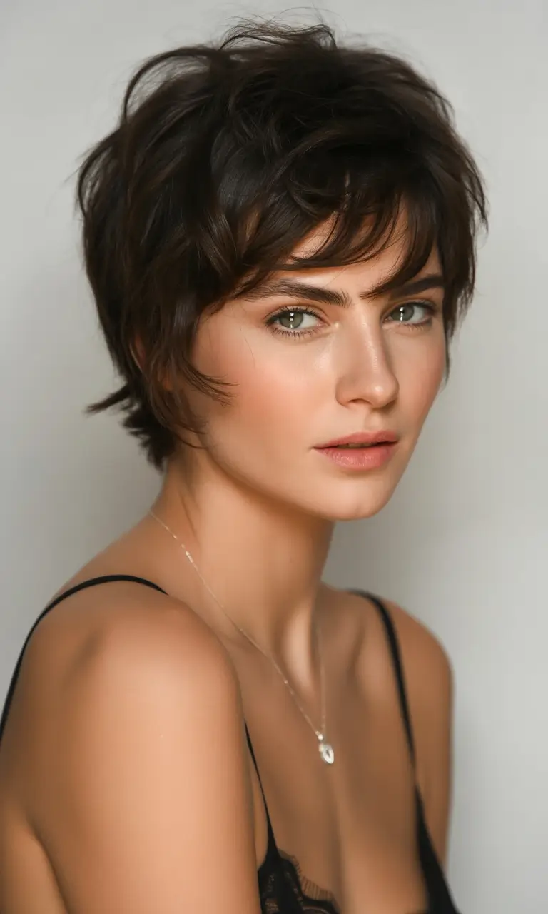 Short & Chic Summer Haircuts - Must-Try 2025 Looks - The Flirty Rebel: Soft Shag Revival