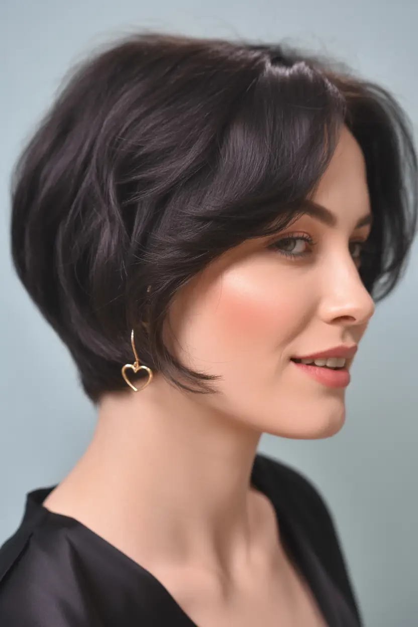Short & Chic Summer Haircuts - Must-Try 2025 Looks - Layered Charm: The Romantic Feathered Bob