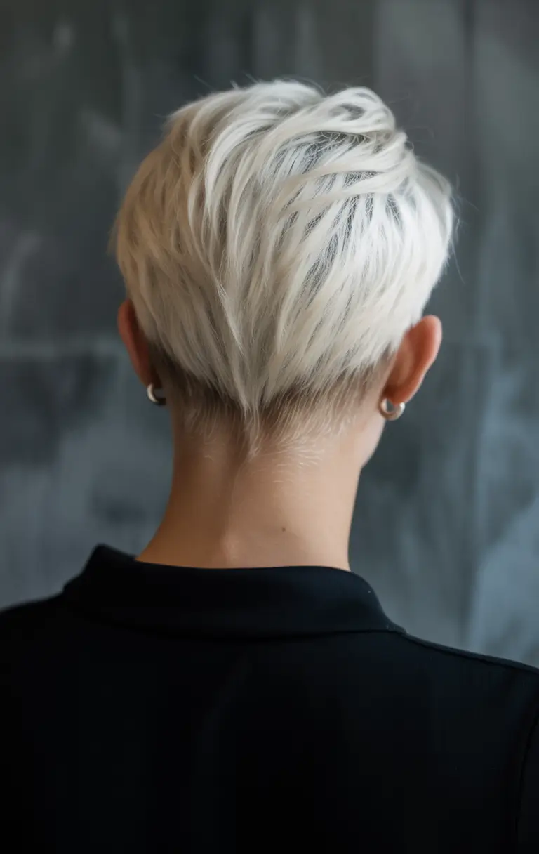 Short & Chic Summer Haircuts - Must-Try 2025 Looks - The Silver Statement: Icy Undercut Pixie