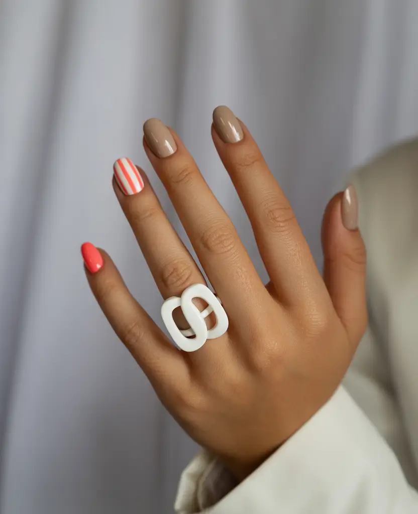 Short Summer Nails You’ll Want in 2025 - Classy Neutrals with a Pop