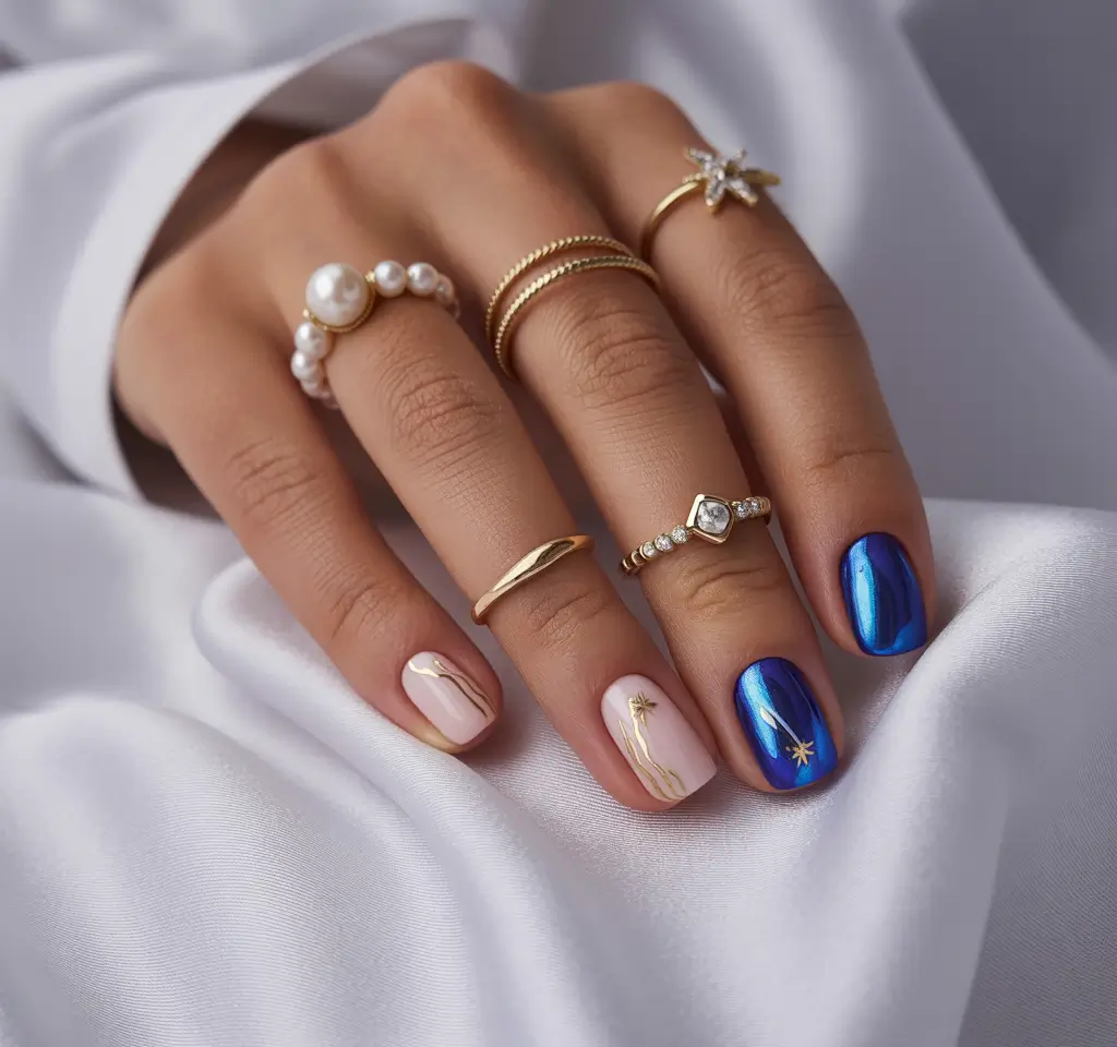 Short Summer Nails You’ll Want in 2025 - Starry Night Elegance
