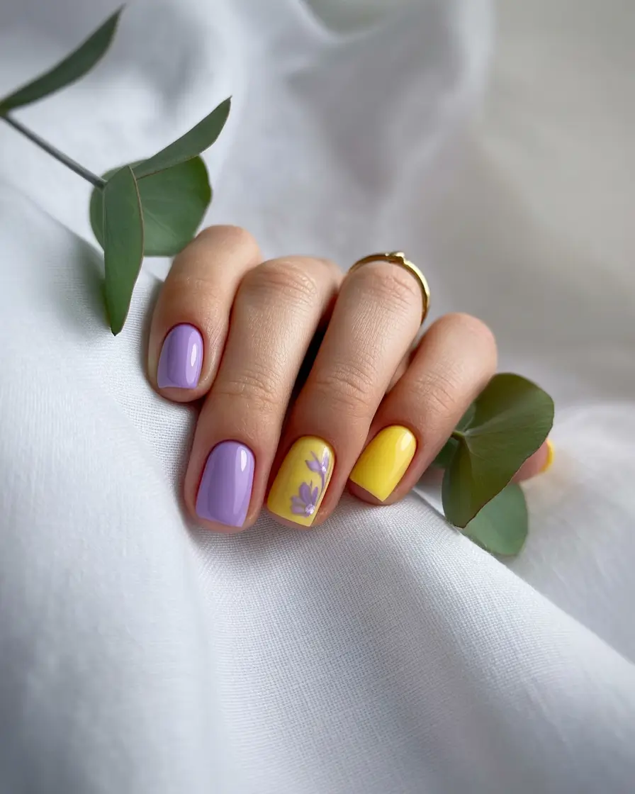 Short Summer Nails You’ll Want in 2025 - Vibrant Floral Pastels