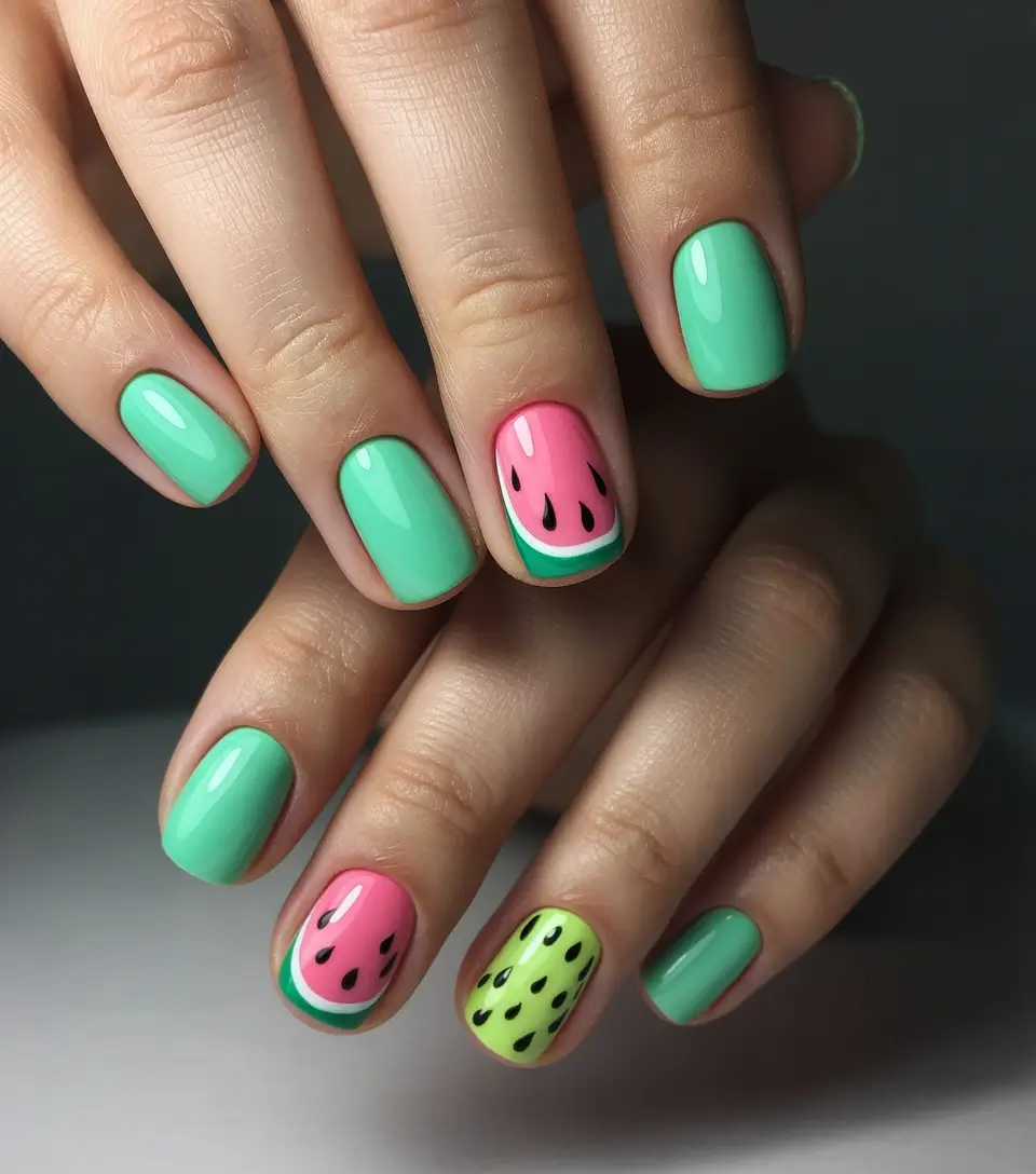 Short Summer Nails You’ll Want in 2025 - Watermelon Fun