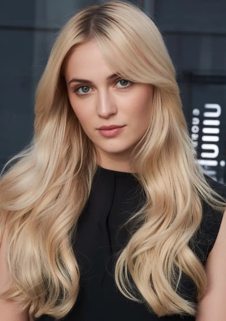 Summer 2025 Bangs Haircuts - Curtain Fringe Ideas Glossy Waves with Luxe Curtain Flow