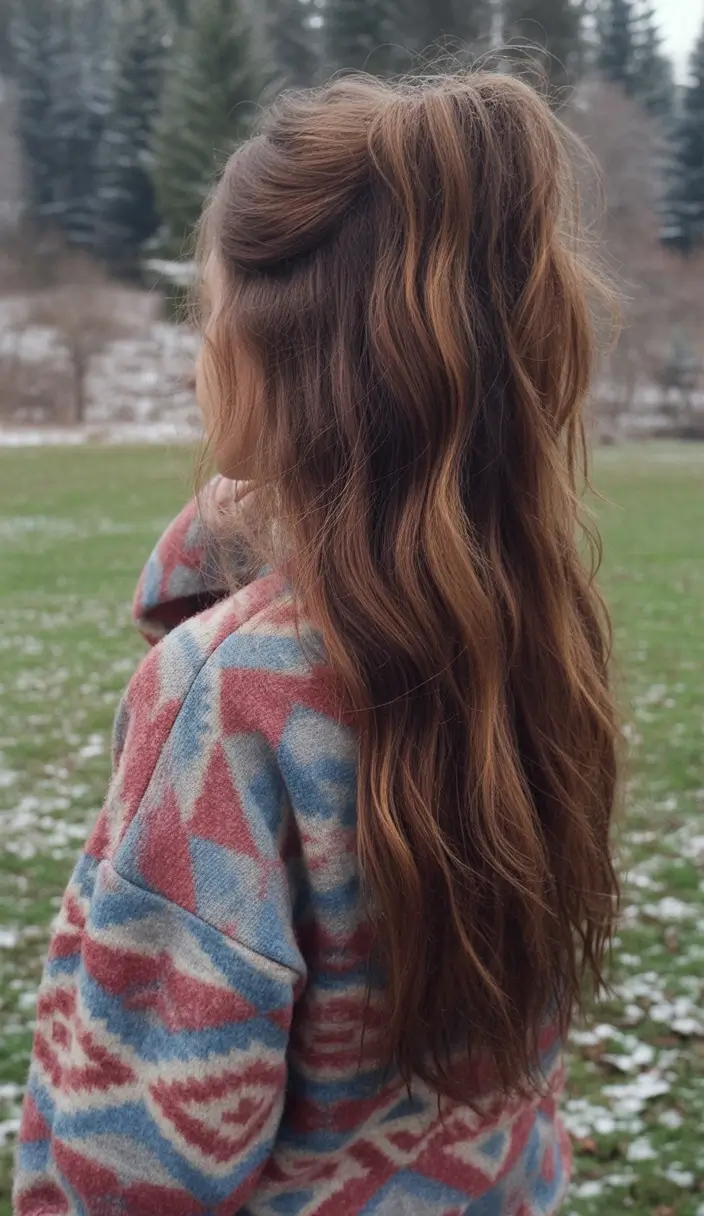 summer hairstyles for long hair 2025 Soft Volume with Vintage Vibes