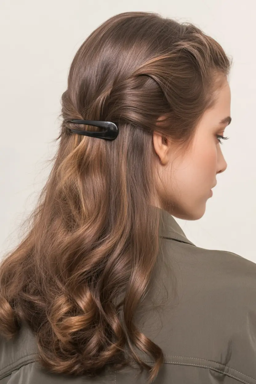 summer hairstyles for long hair 2025 Twisted Clip Curls for Everyday Magic